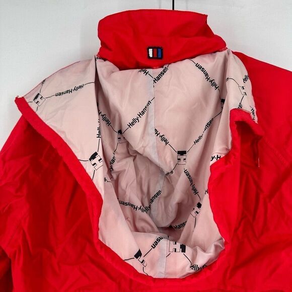 Vintage Helly Hansen Men’s Red Windbreaker Jacket Full Zip Small Hood Helly-Tech - Picture 8 of 10